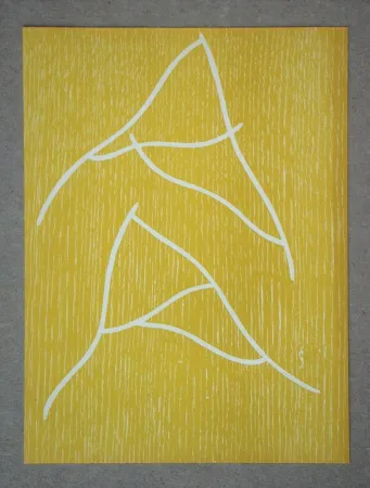 Woodcut Arp - On my way