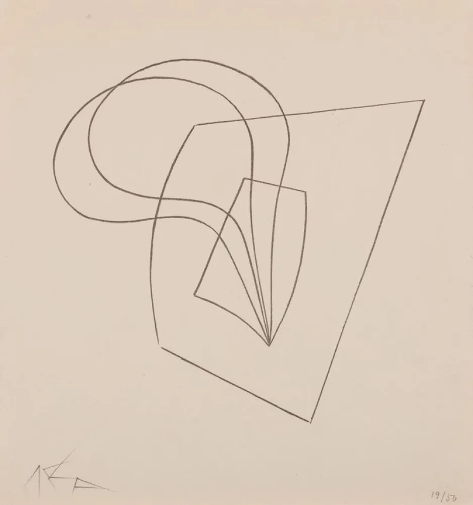 Lithograph Arp - Pflanzlich-architektonische