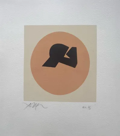 Woodcut Arp - Soleil recerclé 