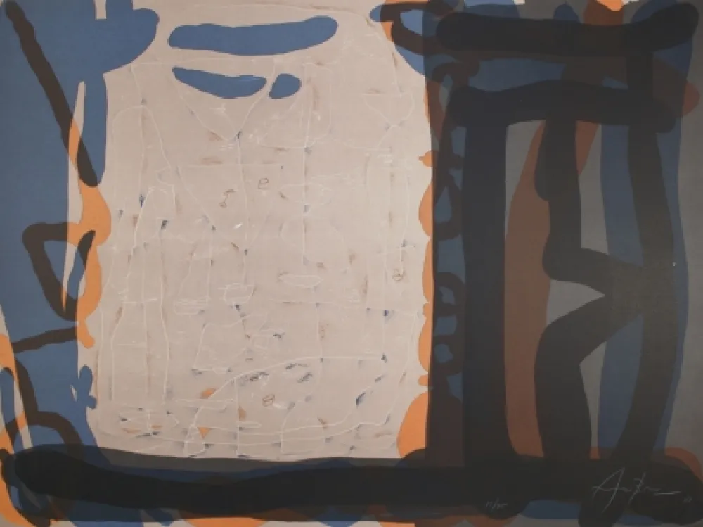 Lithograph Arranz-Bravo - Casa con anaranjada