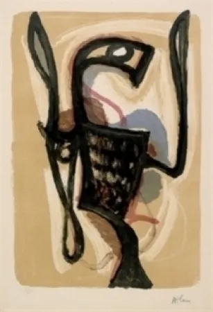 Lithograph Atlan - Oiseau de Lune