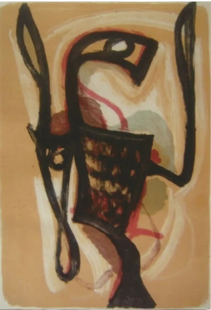 Lithograph Atlan - Oiseau de Lune