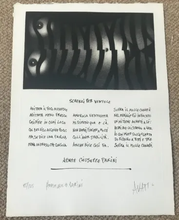 Etching Avati - Hommage a Parini