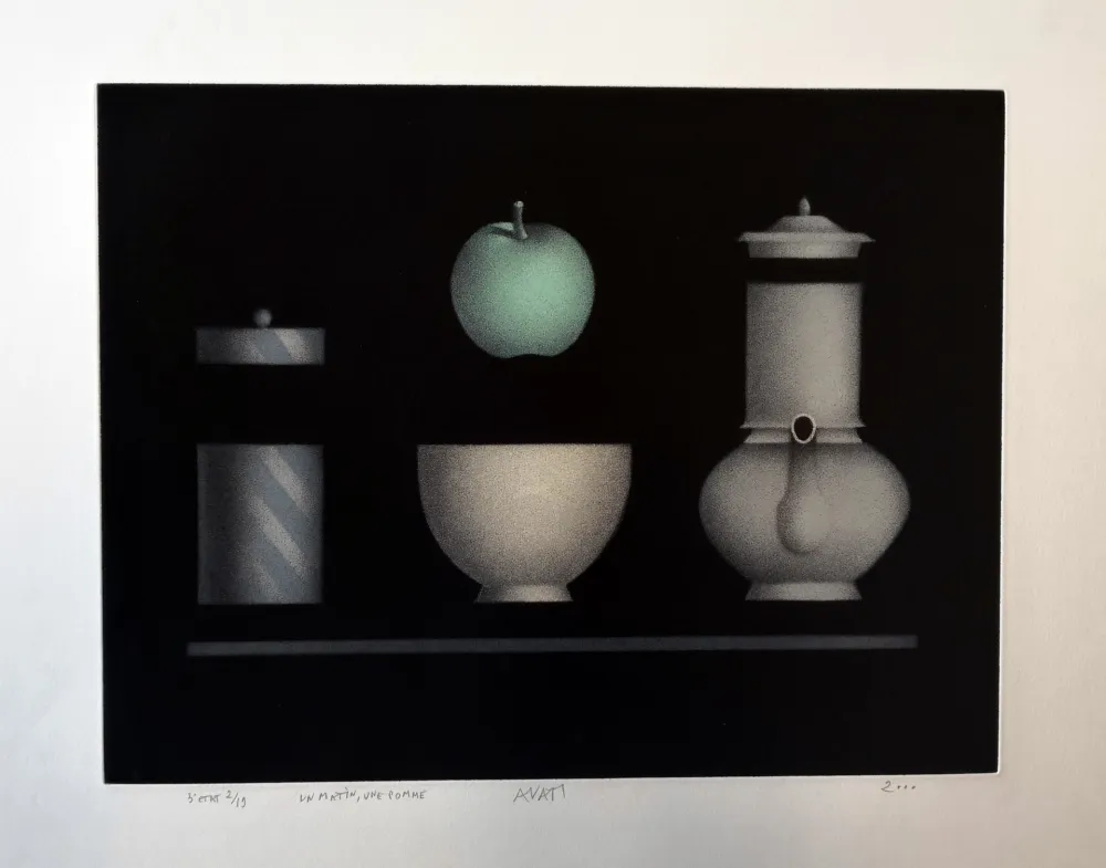 Mezzotint Avati - Un matin, une pomme