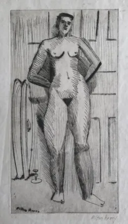 Drypoint Avery - Standing Nude