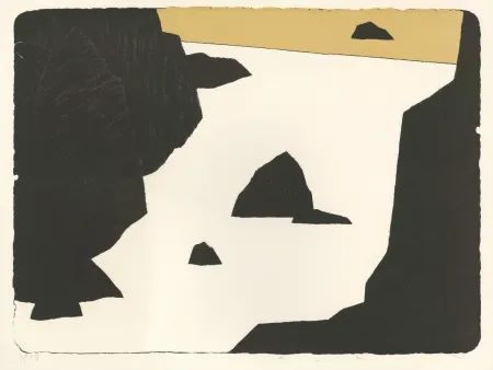 Lithograph Avril - Bretagne - Ocre