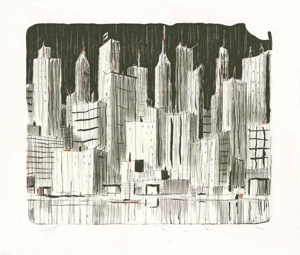 Lithograph Avril - Rainy Day