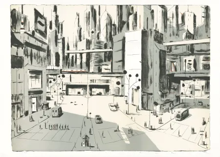 Lithograph Avril - Tokyo