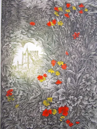 Lithograph Ayuso - El Alcazar