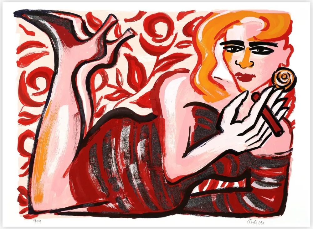 Screenprint Bach - Fumando Espero