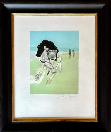Etching Bacon - Francis Bacon (1909–1992) - Metropolitan Triptych. Left panel - Color etching and aquatint on Guarro laid paper - 1981