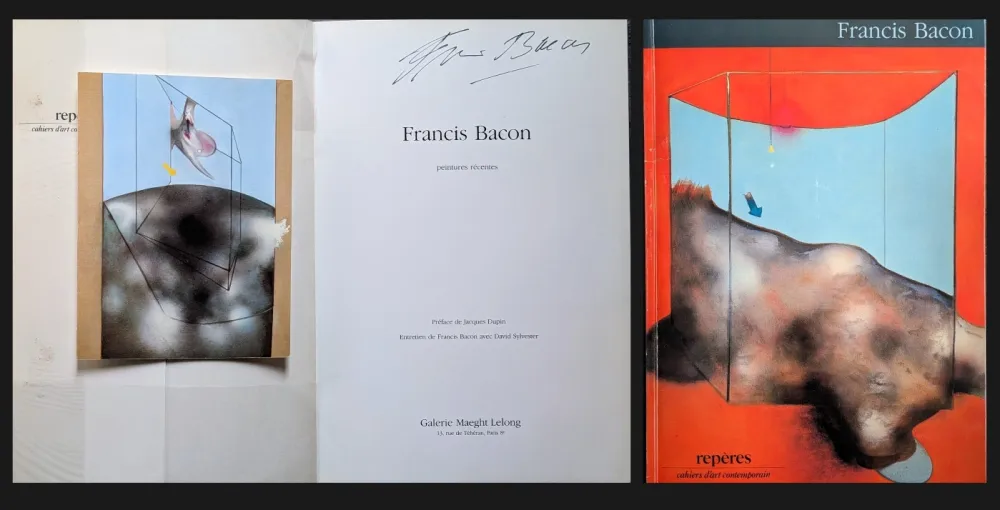 Illustrated Book Bacon - Francis Bacon - Peintures Récentes - Hand-Signed catalog with invitation, 1984
