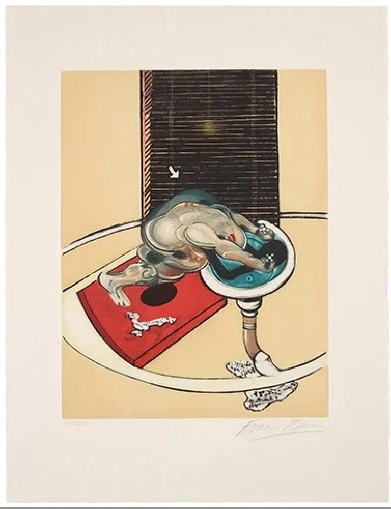 Etching And Aquatint Bacon - Man at the washbasin