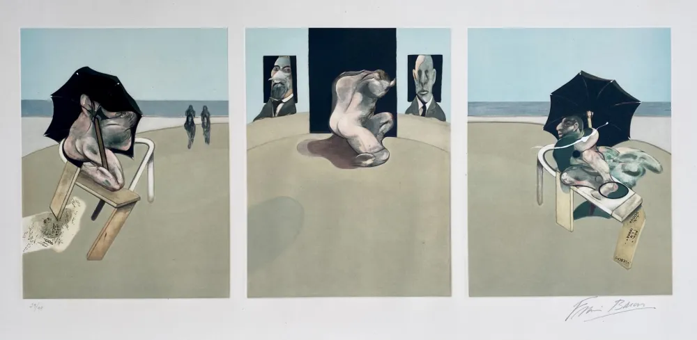 Aquatint Bacon - Metropolitan triptych