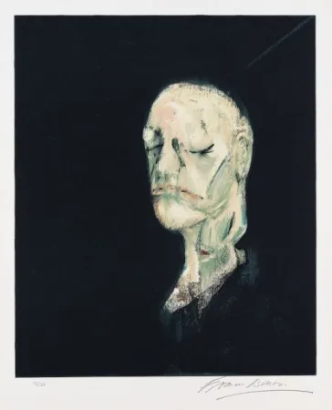 Lithograph Bacon - Portrait de William Blake