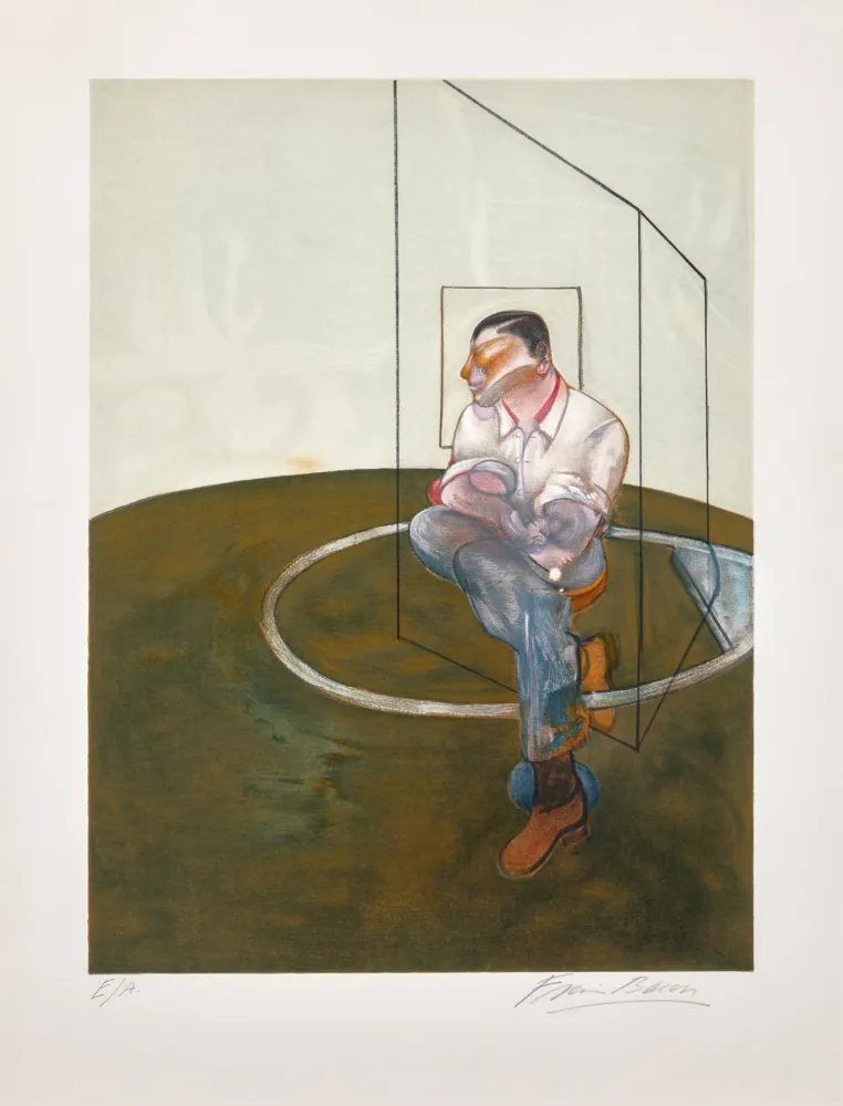 Lithograph Bacon - Portrait of John Edwards
