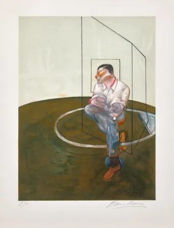 Lithograph Bacon - Portrait of John Edwards