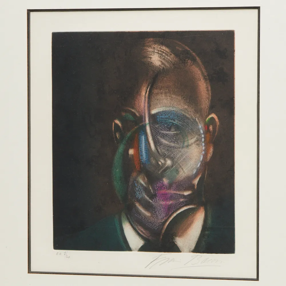 Etching Bacon - Portrait of Michel Leiris 