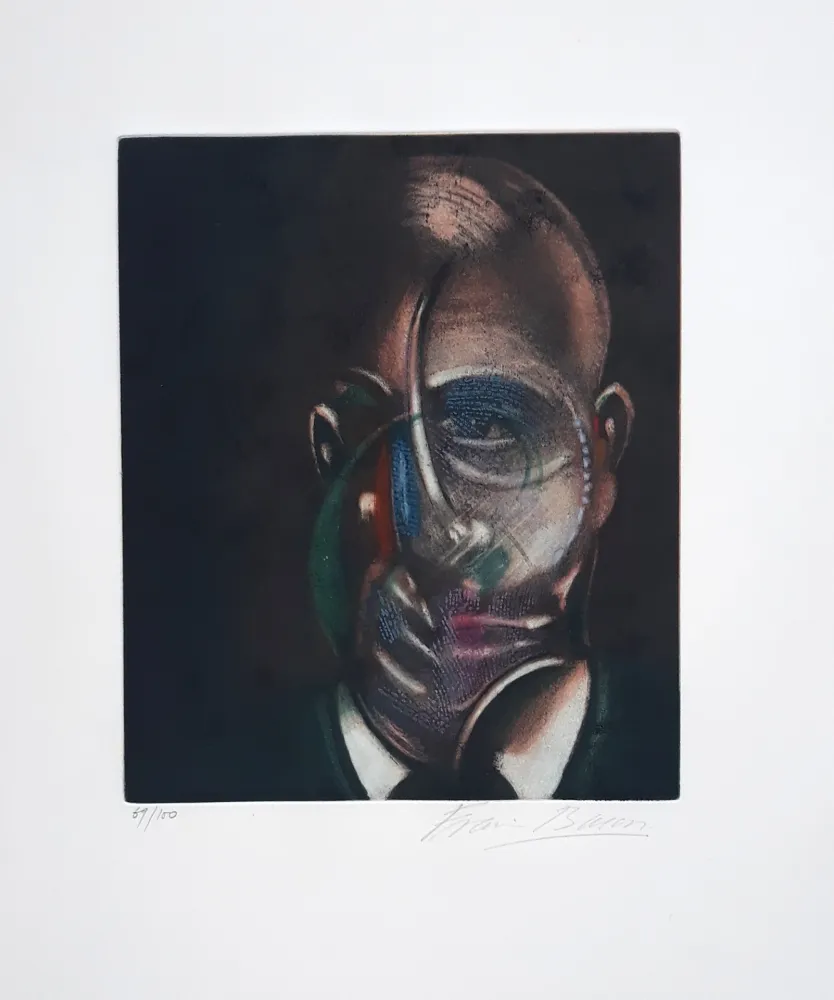 Etching And Aquatint Bacon - Portrait of Michel Leiris