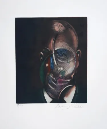 Etching And Aquatint Bacon - Portrait of Michel Leiris
