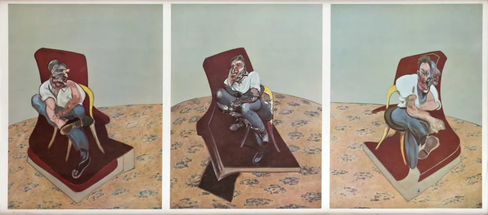 Lithograph Bacon - Portrait von Lucien Freud 