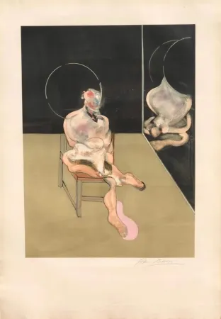 Engraving Bacon - Seated Figure