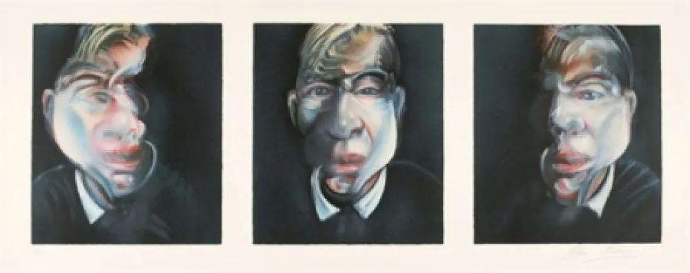 Lithograph Bacon - Self-Portrait  Tryptique