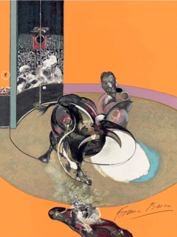 Lithograph Bacon -  Study for bullfight, n° 1 