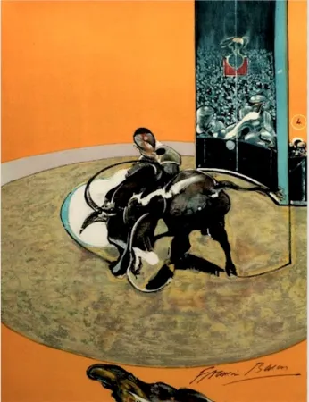 Lithograph Bacon - Study for bullfight, n° 2