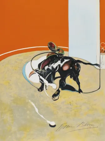 Lithograph Bacon - Study for bullfight, n° 3