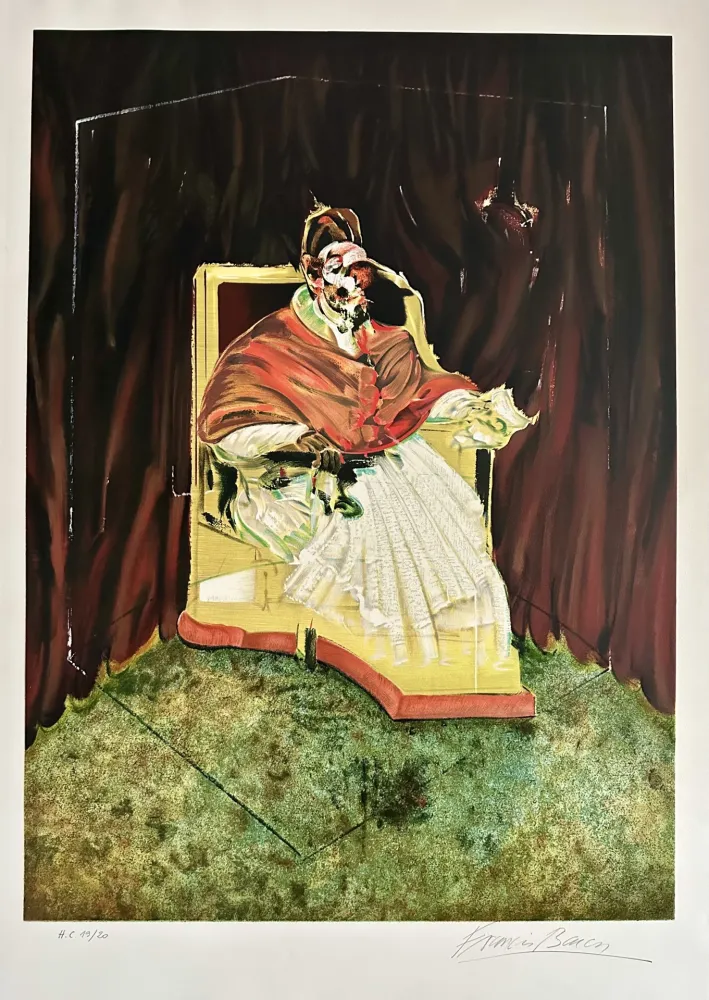 Lithograph Bacon - Study for Portrait of Pope Innocent X after Velasquez