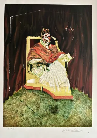 Lithograph Bacon - Study for Portrait of Pope Innocent X after Velasquez
