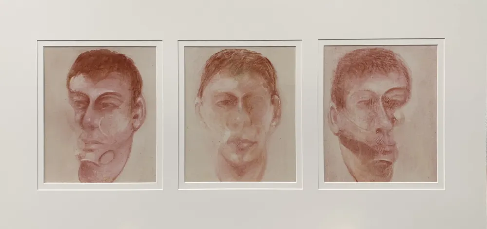 Lithograph Bacon - Three studies for a portrait of John Edwards
