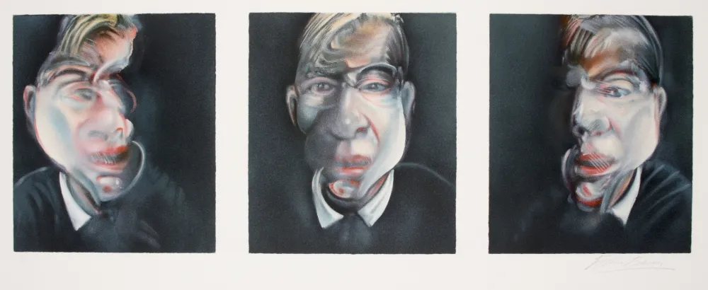 Lithograph Bacon - Three studies for a Self-portrait, 1981