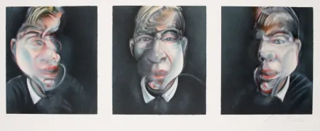 Lithograph Bacon - Three studies for a Self-portrait, 1981