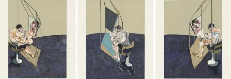 Lithograph Bacon - Three Studies of a Male Back 