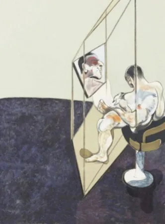 Lithograph Bacon - Three Studies of Male Back (One Work - Right hand panel of the triptych)