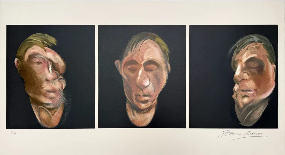 Lithograph Bacon - Trois études pour un autoportrait
