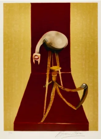 Lithograph Bacon - Tryptique respons -central pannel -  large size