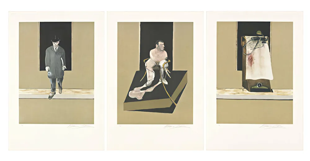Lithograph Bacon - Tryptych 1986/1987
