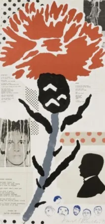 Lithograph Baechler - Thistle