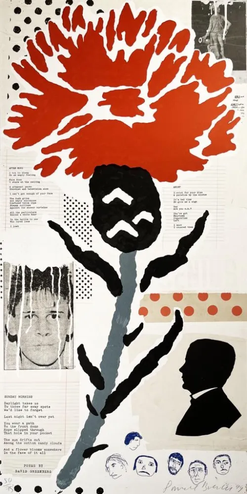 Lithograph Baechler - Thistle