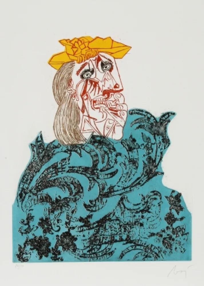 Etching And Aquatint Baj - Baj Chez Picasso 1