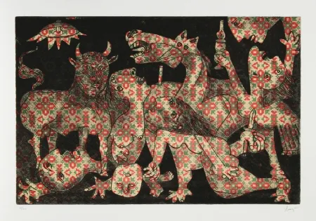 Etching And Aquatint Baj - Baj Chez Picasso 2