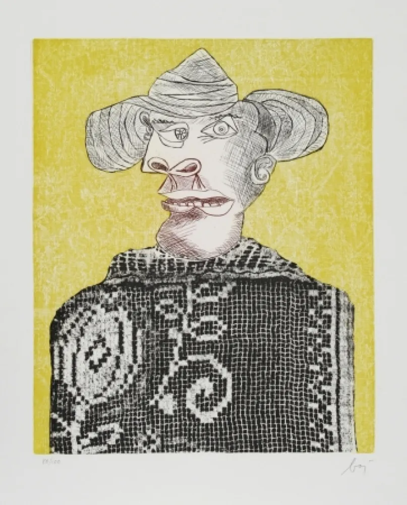 Etching And Aquatint Baj - Baj Chez Picasso 3
