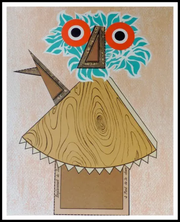 Lithograph Baj - Composition Figurative