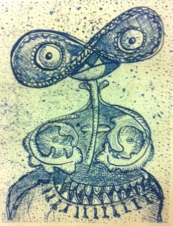 Engraving Baj - Dama