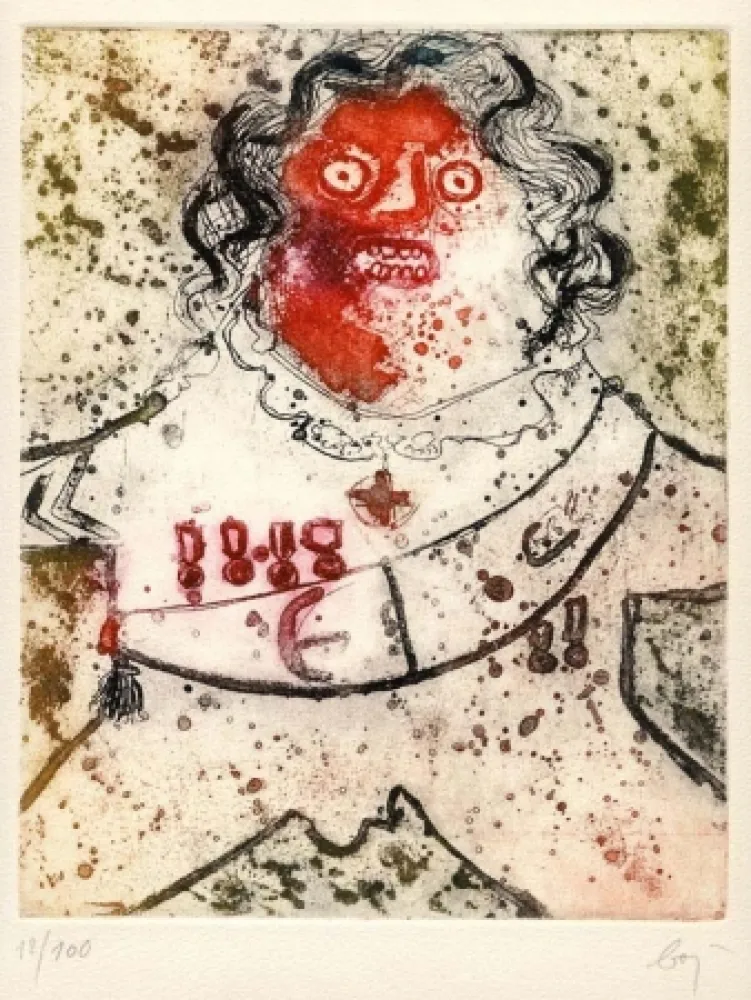 Etching And Aquatint Baj - Dames et Generaux