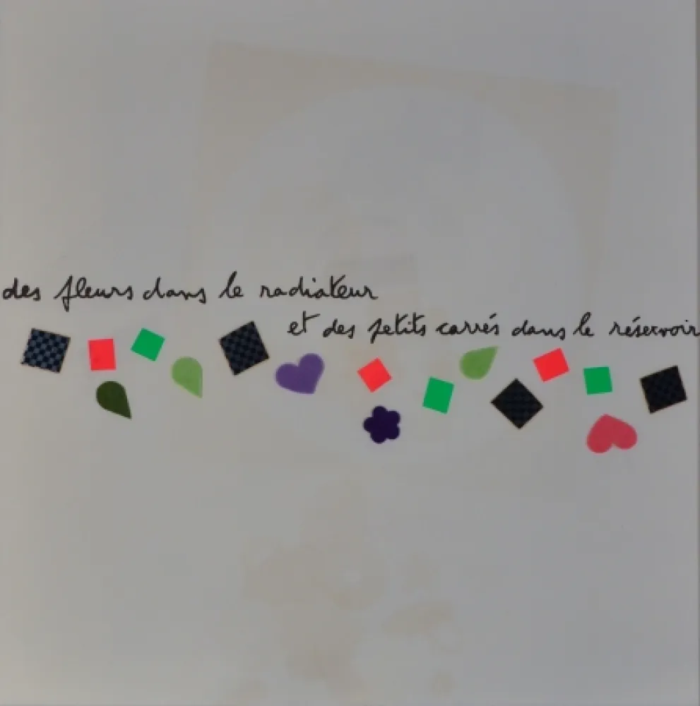 Lithograph Baj - Des fluers dans le radiateur