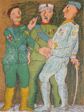Lithograph Baj - Du Soldat